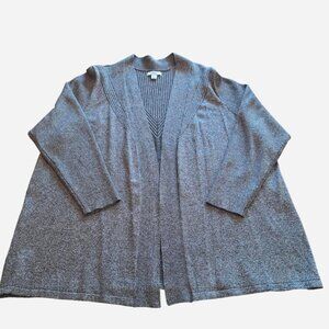Women's Plus size 2X grey long cardigan with long sleeves by Croft & Barrow